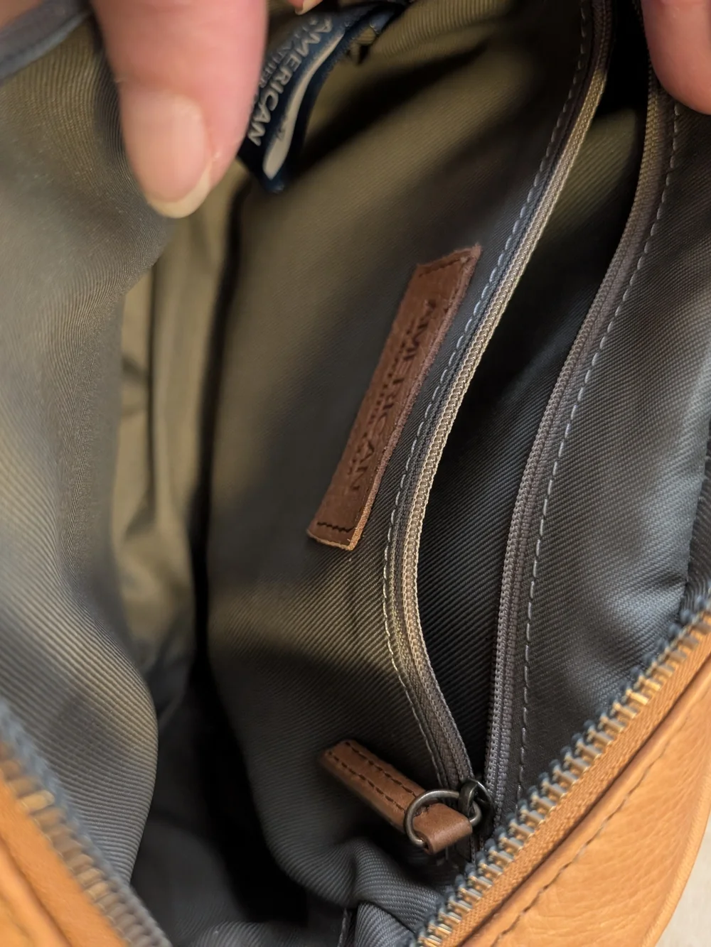 American Company Crossbody with matching card wallet.